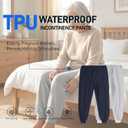 Waterproof Patient Care Trousers,Patient Care Underwear,Adjustable Incontinence Trousers,Reusable Adaptive Apparel for Bedridden,Elderly,Mobility Impaired (Long,Blue,L)