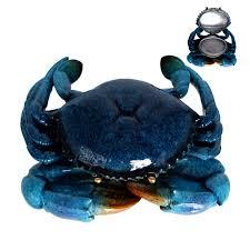 Crab Jewelry Trinket Boxes Hinged Animal Jeweled Trinket Box Decorative Crab Collectible Figurine