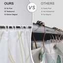 Beige Khaki Shower Curtain for Bathroom with Hooks, Extra Long Shower Curtain Set Stripe Bath Curtains Decorative White Shower Curtains Weighted Hem Water Repellent Washable, 72 x 84