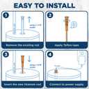 Anode Rod for Hot Water Heater Powered Titanium Anode Rod Suitable for 40-89 Gallon Water Tanks24 Hour Odor Elimination, Stops Corrosion, Universal Fit Except NOT Compatible with Bradford White