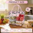 Lunch Bag Insulated,Adults Lunch Box with Pockets waterproof,Large Lunch Cooler for Office Hiking,Pink Leopard Print