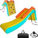 Inflatable Pontoon Slide, Quick Setup Portable Water Slide for Boat Dock, Lake Pool, Summer Party
