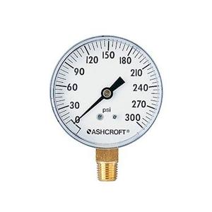 Ashcroft 25-W-1005-H-02L-300# 0 to 300 Psi Utility Gauge, 2 1/2" Dial, Bottom Connection