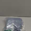 RYB HOME Kitchen Window Curtains Valances - Light Filter Semi Transparent Short Curtains for Small Window, Bathroom, Basement, Cafe, Living Room, Home Decor, W 36 x L 63, Stone Blue, 1 Pair