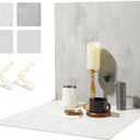 BEIYANG 2 PCS Photo Backdrop Boards with 2 PCS Brackets for Flat Lay or Food Photography Background, 24x24 Inch
