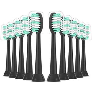 XIAOHEAD Replacement Toothbrush Heads 10 Pack for AquaSonic Black Series and Vibe Series Electric Toothbrush