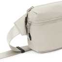 ODODOS 2L Belt Bag for Women Men, Crossbody Fanny Packs with Adjustable Strap Waist Pouch for Workout Hiking Running Travel, Light Grey