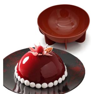 Goldbaking Silicone Dome Cake Pan 7 Inch Half Ball Baking Tray Nonstick Hemisphere Moussecake Mold Bread Mould Bake Form