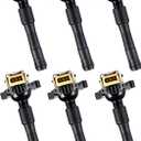 ENA Set of 6 Ignition Coil Pack Compatible with BMW 328I 528I M3 Z3 E36 E46 E31 E38 E39 E53 E721 E720 E383 Land Rover 2.5L 2.8L 3.0L 3.2L 5.4L Replacement for C1239 UF-300 UF-354