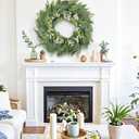 30inch Eucalyptus Wreath for Front Door - Large Artificial Greenery Outdoor Wreath, Spring Summer Decor Door Wreath with Olives Leaves,Mixed Berry for Porch,Window, Farmhouse, Home,Holiday, Hanging