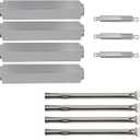 S9332A(4-Pack) S1473A(4-Pack) 16" Heat Tent and Burner for Charbroil 463243911, 463244011, 463246909, 463246910, 463247109, 463247209, 463247310, 463247412, 463247512, 463250212 Gas Grill