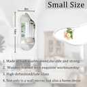 AAZZKANG Small Wall Mirror with Irregular Wood Framed Decorative White Mirrors for Bedroom Dressing Room Living Room Bathroom Entryway