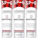 Sp-6 Probiotics Whitening Toothpaste, Sp-6 Ultra Whitening Toothpaste, Enhanced Formula with Enamel-Safe, Fluoride-Free, Fresh Breath Mint Flavor for Oral Health (3)