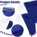 Panelee 300 Feet Blank Pennant Banners Flags String Hanging DIY 180 Pcs Triangle Bunting Pennant Garland for Opening Graduation Birthday Party Decoration Festival Celebration (Blue)