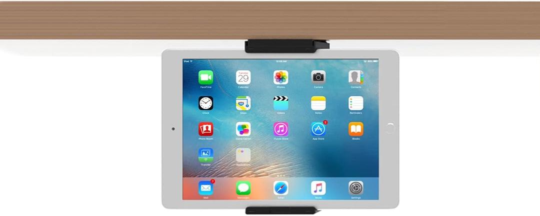 TFY Kitchen Cabinet Mount Holder, Tablet Mount for Desk Shelf Compatible with iPhone, iPad Pro Air, Mini, Galaxy Tabs, MatePad, 7"-10.5" Tablets and 5"-6.5" Phones