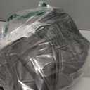 Thgonwid Round Unstuffed Pouf Cover, Leather Foot Stool Ottoman with Storage, Bean Bag Floor Chair, Multi Functional Footrest for Living Room, Bedroom or Balcony (Deep Gray)