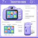 Kids Camera for 3-12 Year Olds | HD Dual Lens Camera with 32GB Memory Card, 2 Shockproof Silicone Cases, Educational Games, MP3 Player, Video Recorder & Fun Filters | Gift for Boys Girls (Purple Unicorn)