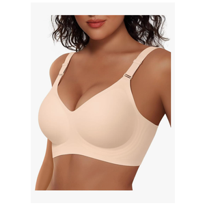 Vertvie Womens Wireless Bras No Underwire Push Up Bra Seamless Supportive Full Coverage Everyday Bras Regular and Plus Size M