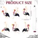 Geelin 6 Pcs Halloween Skeleton Flamingo Yard Sign Decorations with Stakes Halloween Vulture Yard Lawn Ornaments Skeleton Flamingo Creepy Decor for Garden Outdoor Party Supplies Favors