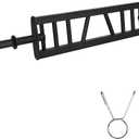 Fitvids Multi Grip Barbell Swiss Bar, American Bar with 3 Positions for Angled Neutral Grip Pressing Lifting Curls, 7 Feet Long