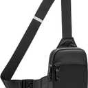 Vpoofree Mini Sling Bag for Men and Women, Small Anti Theft Crossbody Sling Backpack Fanny Pack Chest Bag for Travel Sport Running Hiking (Black Mini Sling Bag for Men and Women)