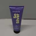 Matrix So Silver Purple Hair Mask - Deep Conditioning, Repairs Damaged Blonde and Silver Strands, Neutralizes Yellow Tones, For Color-Treated or Bleached Hair (6.8 Fl Oz (Pack of 1))