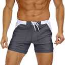 MAGNIVIT Men's Swimwear Swimsuits Solid Basic Long Swim Sport Trunks Board Shorts with Pockets(Size 30)