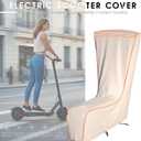 Electric Scooter Cover,Universal, 1680D Oxford Fabric, UV Resistant & Anti-Scratch, Includes Storage Pouch (Beige)