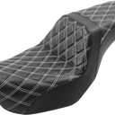 Driver Passenger Seat Step-up Seat Fit for Harley Dyna Street Bob FXDB Low Rider FXDL/FXDLS Super Glide Custom FXDC Wide Glide FXDWG Fat Bob FXDF Switchback FLD 2006-2017