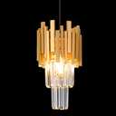 Gold Crystal Pendant Light 1-Light Mini Modern Luxury Crystal Pendant Light for Dining Room, Bedroom, Kitchen, Living Room
