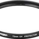 Tiffen 72UVP Slim 72mm UV Protection Filter for Camera Lens, Clear Optical Glass, Impact Resistant