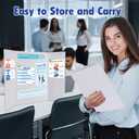 Trifold Poster Board,4 Pack 24" x 16" White Corrugated Poster Boards,Display Board,Perfect for School Projects, Science Fairs, Event Displays, and Business Presentations