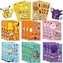 3 x 24Sheets Make-a-face Cartoon Pet Sticker,Make Your Own Mixed & Matched with 8 Designed Characters Monster Sticker for Birthday Party Supplies Favors (POK24)