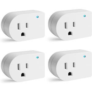 Single Surge Protector Plug, Grounded Outlet Wall Tap Adapter with Indicator Light, 1 Outlet,245J/125V, ETL, White, 4Pack