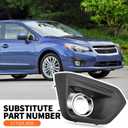Right Side Front Bumper Fog Light Bezel Frame Compatible with Impreza 2012-2014 Fog Light Cover with Chrome Trim 57731FJ020