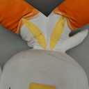 Pokmon 18" Sleeping Plush Scorbunny (White)