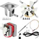 Complete Replacement Parts Kit for Pit Boss and Traeger, Auger Motor, Grill Induction Fan, Fire Burn Pot with Screws, Hot Rod Ignitor with Fuse, for Traeger, Pit Boss Wood Pellet Grills
