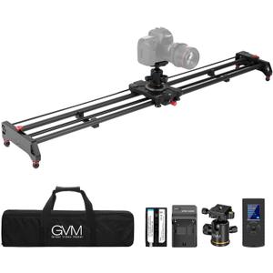 GVM 48"/120CM Carbon Fiber Motorized Camera Slider, Professional Camera Slider with Remote Control, Support Video Mode, Time Lapse Photography, Horizontal, Tracking and 120 Panoramic Shooting