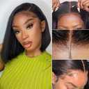 Bob Wig Human Hair 13x4 Hd Lace Front Bob Wigs For Black Women Human Hair Glueless Bob Wigs Pre Plucked Pre Cut With Baby Hair 180% Density 10 Inch (NC, 10inch)