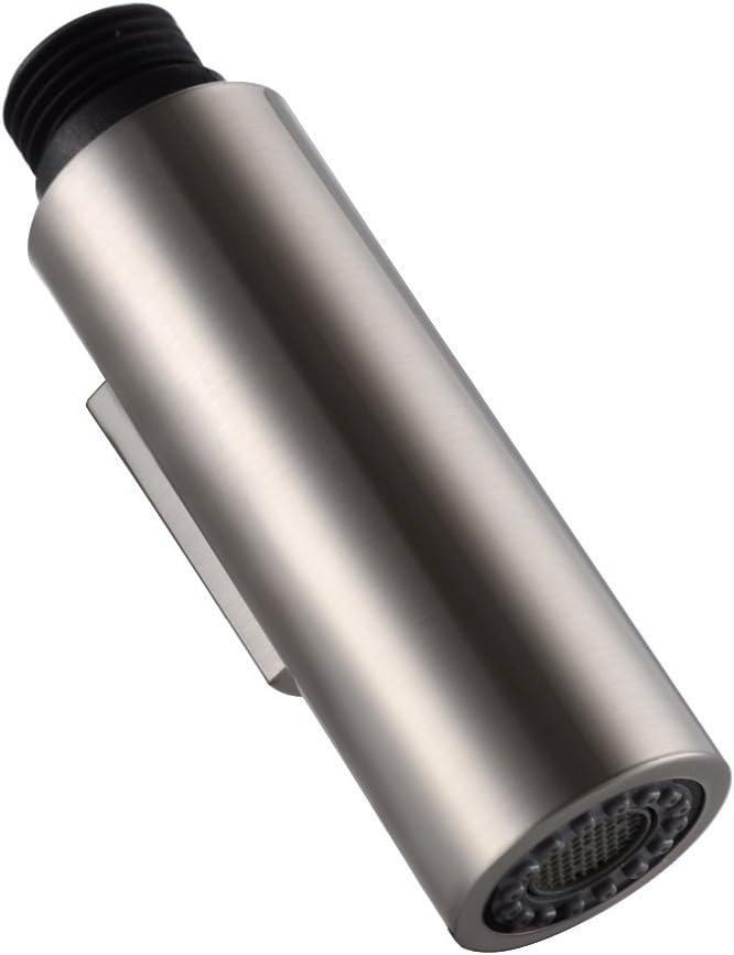 7Trees G1/2 Replacement Part Bathroom Kitchen Faucet Pull-Out Spray Head Water Nozzle, 0.8 inch Connector(MALE) (Brushed Nickel)
