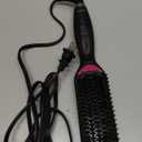 REVLON Salon One-Step Straight and Shine Heated Brush for Visibly Shinier, Smoother Hair | Hair Straightener That Revives Second Day Hair with an Ion Generator That Helps Reduce Frizz (4-1/2 Inch, Black)