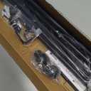 Black Curtain Rods for Windows 66 to 120 inch, 5/8" Diameter Matte Black Small Curtain Rods for Bedroom, Living Room, Kitchen, Outdoor, Farmhouse (30"-124")