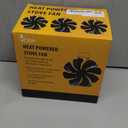 VODA Wood Stove Fan Heat Powered Fireplace Fans 8 Blades Non Electric, Heat Activated Thermal Fan for Wood Burning Stove/Log Burner, Stove Accessories Thermometer