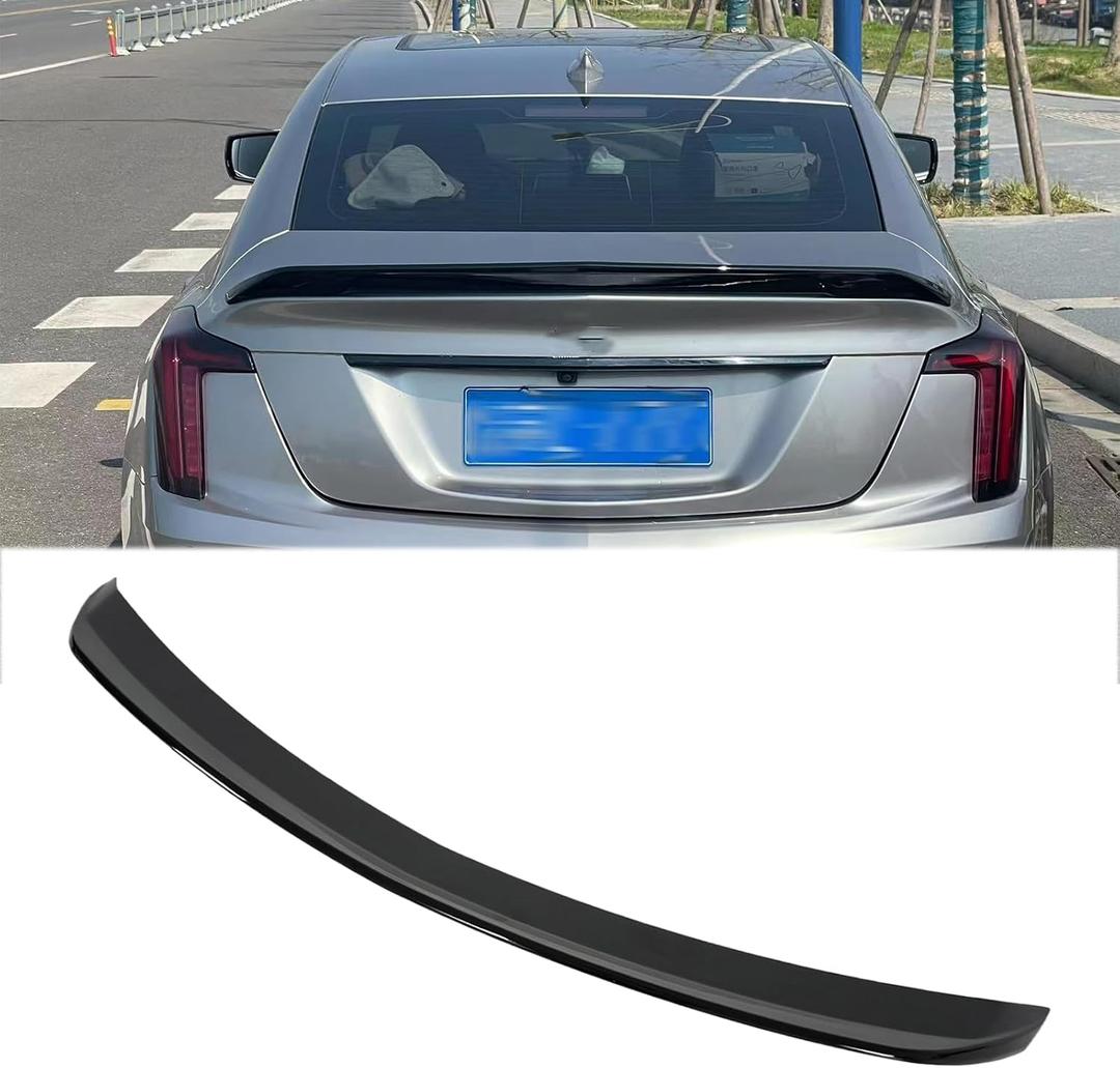 Add-on Rear Spoiler for Cadillac CT5 CT5-V 2020-2025 Rear Lip Wing Trunk V Blackwings Style ABS Plastic
