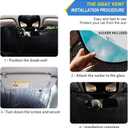 Cars Front Sun Shade Windshield,Foldable Reflective Sun Visor A Cute Penguin is Swimming Windshield Sunshade Cover,Blocks UV Ray Sun Protect Interior Keep Cool,55" x 27.6"