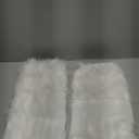 RSLOVE Women's Fuzzy Leg Warmers Winter Fur Fluffy Leg Warmers Soft Boot Cuffs Covers Halloween Santa Costume (White), Size: One Size