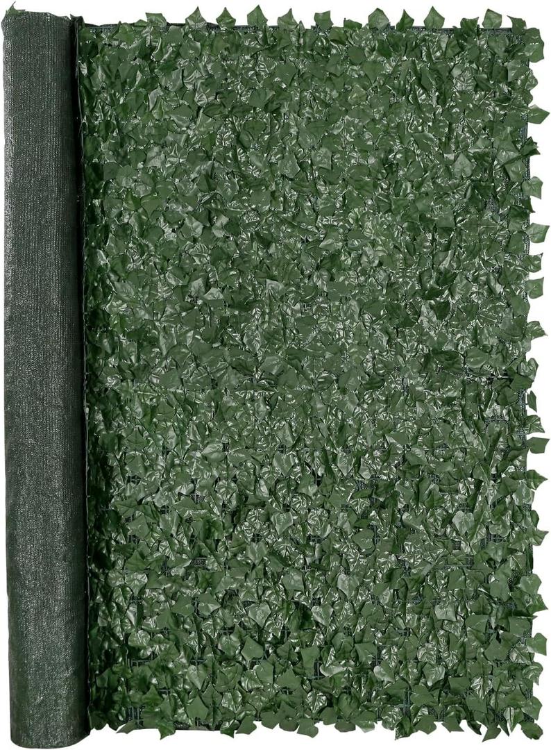 VEVOR Artificial Ivy Privacy Fence Screen, 96 x 72 in Faux Ivy Vine Leaf Hedges Fence, Greenery Privacy Fence with Mesh Cloth Backing, Green Wall Decoration for Outdoor Garden, Yard, Balcony