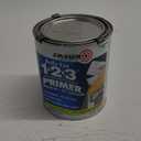 Rust-Oleum ZINSSER 1 qt 02004 White, Bulls Eye 1-2-3 Water-Based Stain Blocking Primer/Sealer (32 Fl Oz (Pack of 1), White)