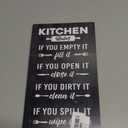 J2 Farmhouse Rustic Kitchen Sign, Hanging Printed Wooden Plaque Decor, Shared Kitchen Rules Sign for Hostel Dormitory 12x6inch