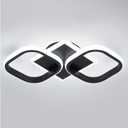 ElDISUNY Modern LED Ceiling Lights, 30W Black Square Ceiling Lights Fixture for Kitchen,Close to Ceiling Lights for Hallway Bedroom Dining Room -30w Cool White Light 6000K (1 Pack)